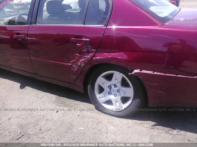 1G1ZT58F77F103937 - 2007 CHEVROLET MALIBU LT RED photo 6