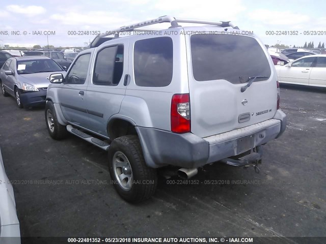 5N1ED28T61C515035 - 2001 NISSAN XTERRA XE/SE SILVER photo 3