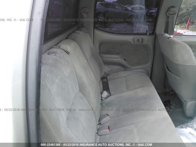 5TEGN92N83Z180880 - 2003 TOYOTA TACOMA DOUBLE CAB PRERUNNER SILVER photo 8