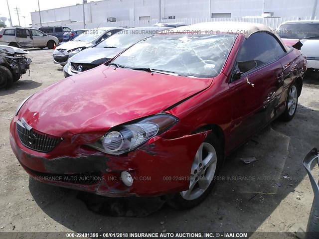 4T1FA38P16U104973 - 2006 TOYOTA CAMRY SOLARA SE/SLE RED photo 2