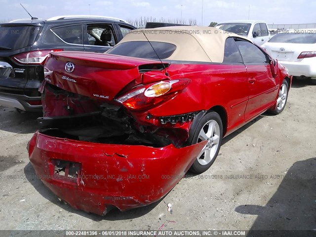 4T1FA38P16U104973 - 2006 TOYOTA CAMRY SOLARA SE/SLE წითელი ფოტო 4