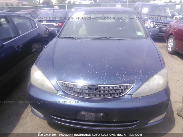 4T1BE32KX3U234228 - 2003 TOYOTA CAMRY LE/XLE/SE BLUE photo 6