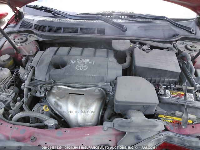 4T4BF3EK4AR021528 - 2010 TOYOTA CAMRY SE/LE/XLE 栗色 照片 10