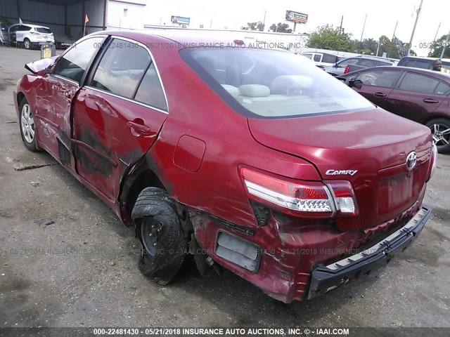 4T4BF3EK4AR021528 - 2010 TOYOTA CAMRY SE/LE/XLE 栗色 照片 3