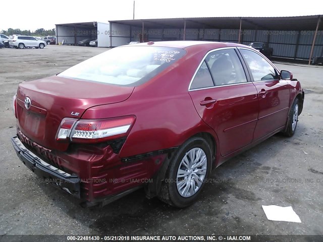 4T4BF3EK4AR021528 - 2010 TOYOTA CAMRY SE/LE/XLE 栗色 照片 4