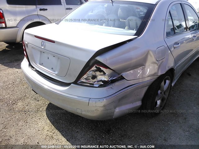 WDBRF52H26E021576 - 2006 MERCEDES-BENZ C GENERATION 2006 230 GRAY photo 6