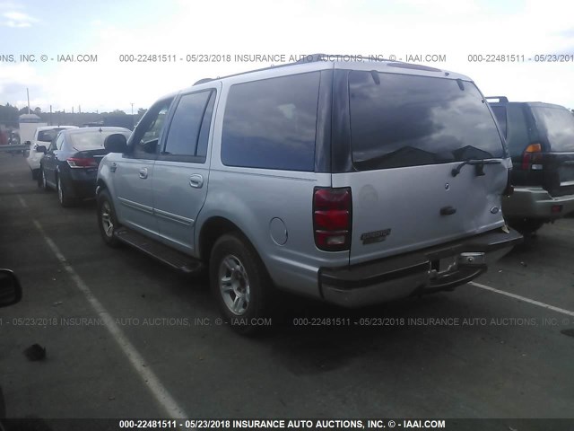 1FMRU15W21LA00866 - 2001 FORD EXPEDITION XLT GRAY photo 3