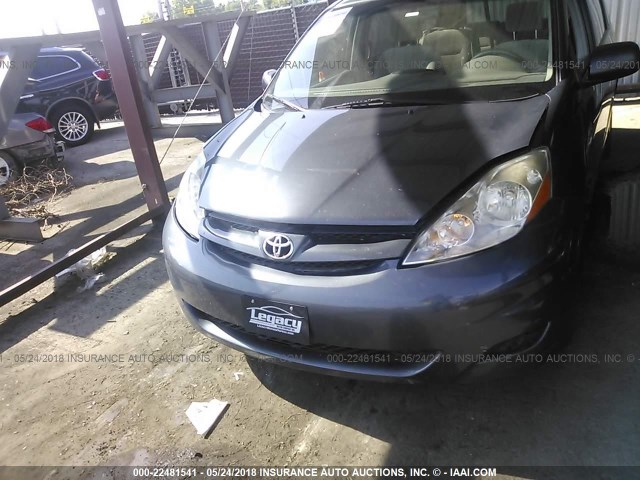 5TDZK23C08S137189 - 2008 TOYOTA SIENNA CE/LE BLUE photo 6