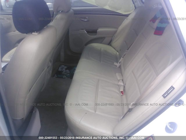 KMHFC46FX8A304250 - 2008 HYUNDAI AZERA SE/LIMITED WHITE photo 8