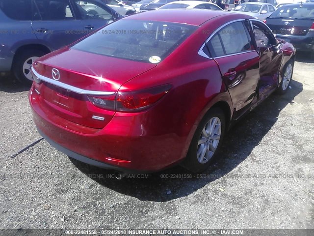 JM1GJ1U63F1166807 - 2015 MAZDA 6 SPORT RED photo 4