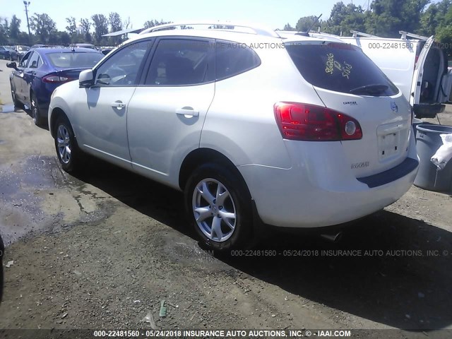 JN8AS58V08W102519 - 2008 NISSAN ROGUE S/SL WHITE photo 3