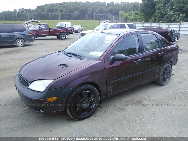 1FAFP34NX7W219834 - 2007 FORD FOCUS ZX4/S/SE/SES MAROON photo 2