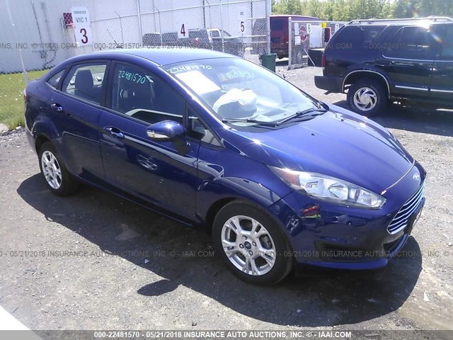 3FADP4BJ6GM128587 - 2016 FORD FIESTA SE BLUE photo 1