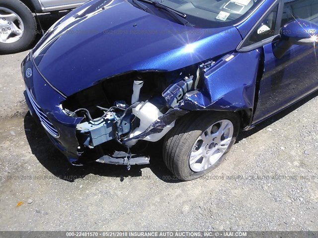 3FADP4BJ6GM128587 - 2016 FORD FIESTA SE BLUE photo 6