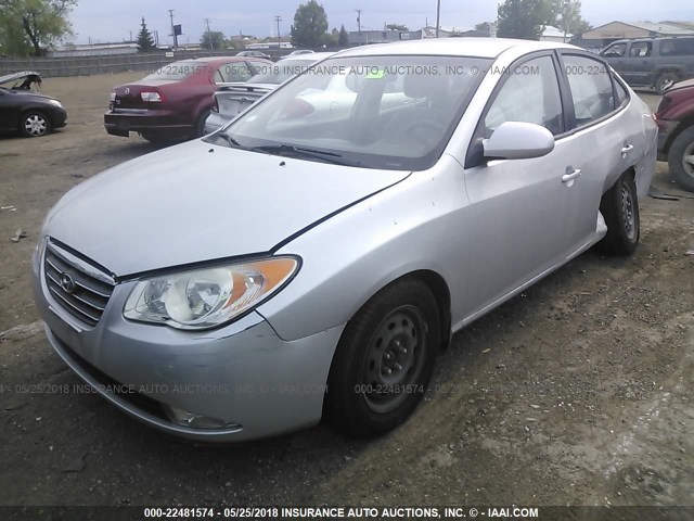 KMHDU46D39U589070 - 2009 HYUNDAI ELANTRA GLS/SE SILVER photo 2