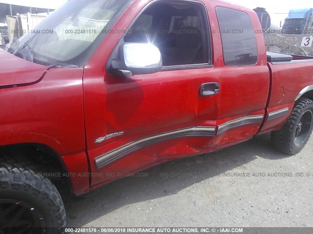 1GCEK19TXXE135406 - 1999 CHEVROLET SILVERADO K1500 RED photo 6