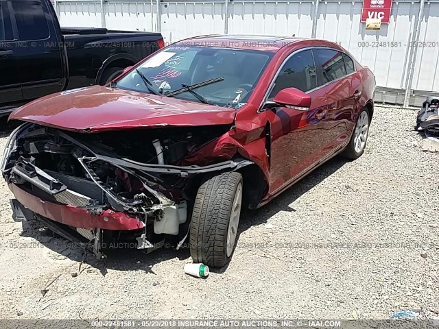 1G4GE5ED1BF263313 - 2011 BUICK LACROSSE CXS MAROON photo 2