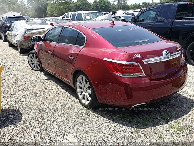 1G4GE5ED1BF263313 - 2011 BUICK LACROSSE CXS MAROON photo 3