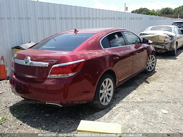 1G4GE5ED1BF263313 - 2011 BUICK LACROSSE CXS MAROON photo 4