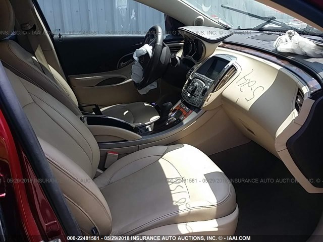 1G4GE5ED1BF263313 - 2011 BUICK LACROSSE CXS MAROON photo 5