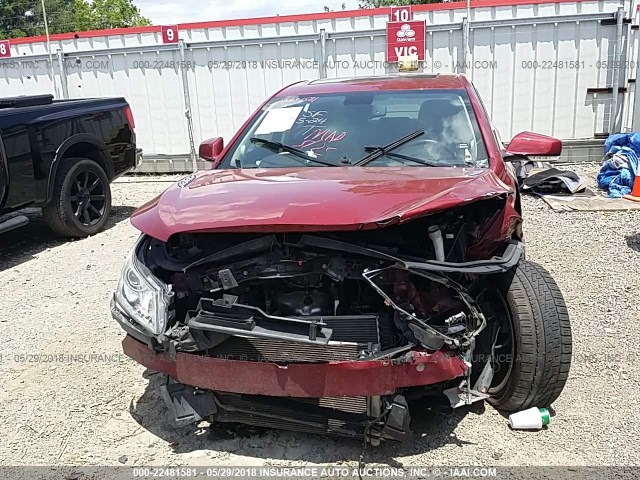 1G4GE5ED1BF263313 - 2011 BUICK LACROSSE CXS MAROON photo 6