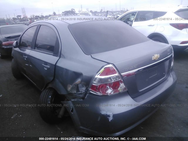 KL1TD56E59B310459 - 2009 CHEVROLET AVEO LS/LT 灰色 照片 3
