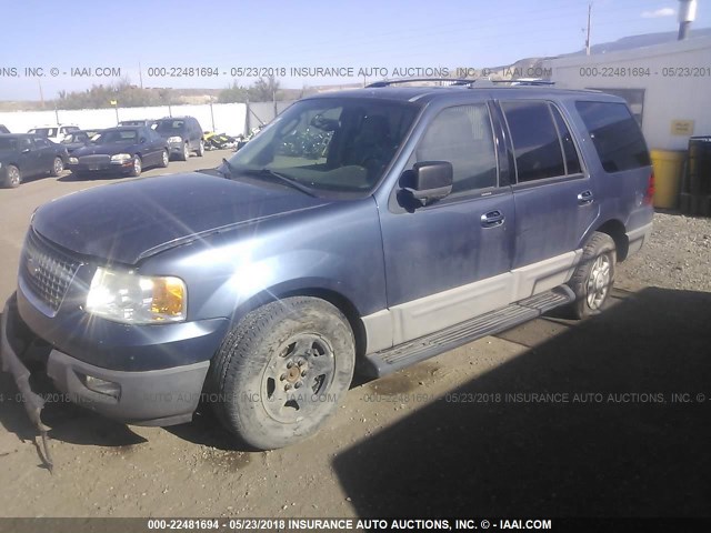 1FMPU16L43LC41620 - 2003 FORD EXPEDITION XLT BLUE photo 2