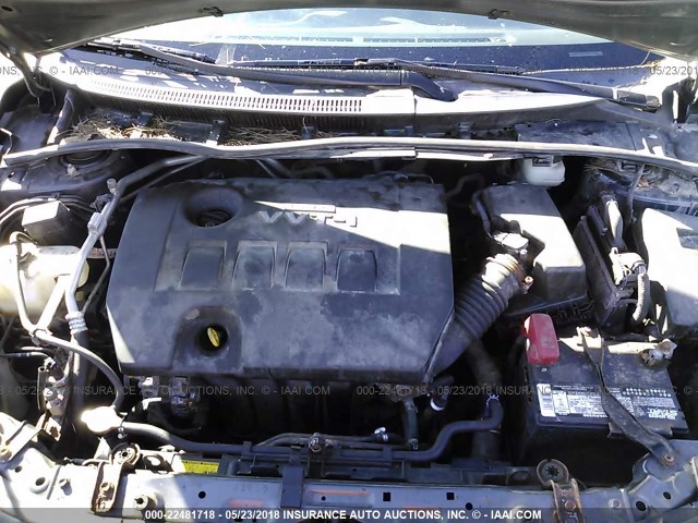 JTDBL40E199028630 - 2009 TOYOTA COROLLA LE/XLE GRAY photo 10