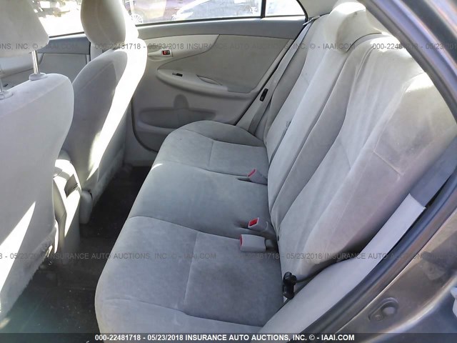JTDBL40E199028630 - 2009 TOYOTA COROLLA LE/XLE GRAY photo 8