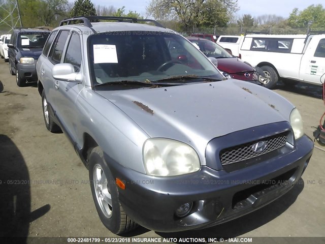 KM8SC13E44U737760 - 2004 HYUNDAI SANTA FE GLS/LX SILVER photo 1