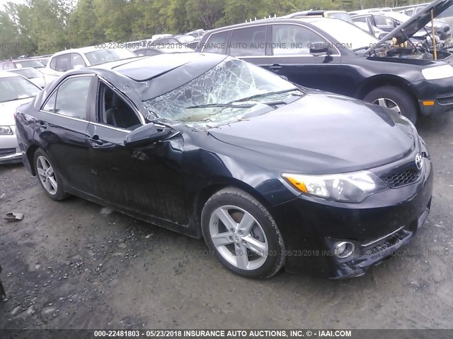 4T1BF1FK4CU066338 - 2012 TOYOTA CAMRY SE/LE/XLE BLACK photo 1