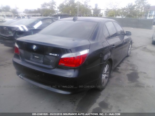 WBANB33595CN66976 - 2005 BMW 545 I BLACK photo 4