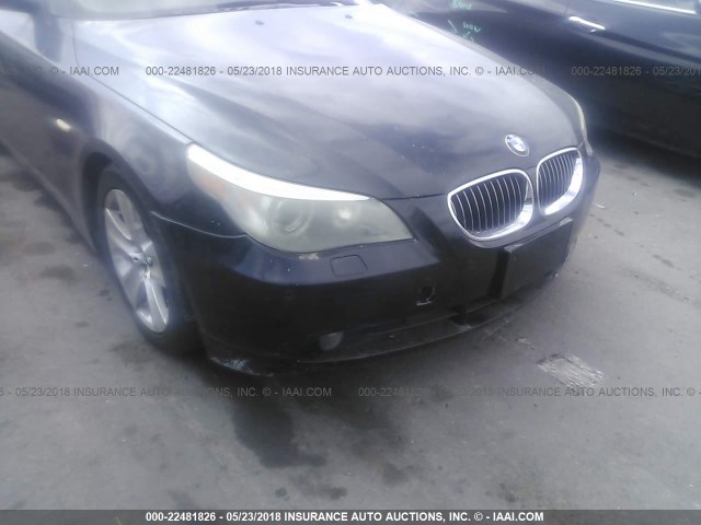 WBANB33595CN66976 - 2005 BMW 545 I BLACK photo 6