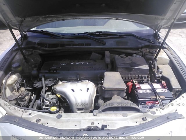 4T1BE46KX7U052793 - 2007 TOYOTA CAMRY NEW GENERAT CE/LE/XLE/SE SILVER photo 10