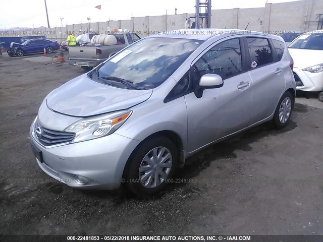 3N1CE2CP0EL412404 - 2014 NISSAN VERSA NOTE S/S PLUS/SV/SL SILVER photo 2