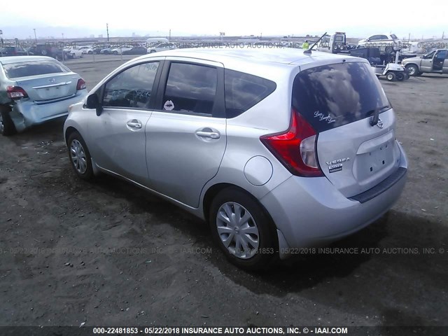 3N1CE2CP0EL412404 - 2014 NISSAN VERSA NOTE S/S PLUS/SV/SL SILVER photo 3