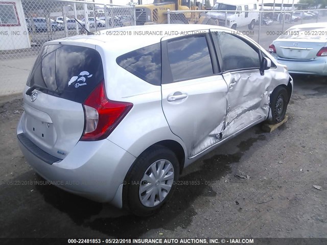 3N1CE2CP0EL412404 - 2014 NISSAN VERSA NOTE S/S PLUS/SV/SL SILVER photo 4