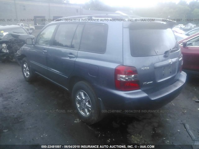 JTEEP21A270213154 - 2007 TOYOTA HIGHLANDER SPORT/LIMITED BLUE photo 3