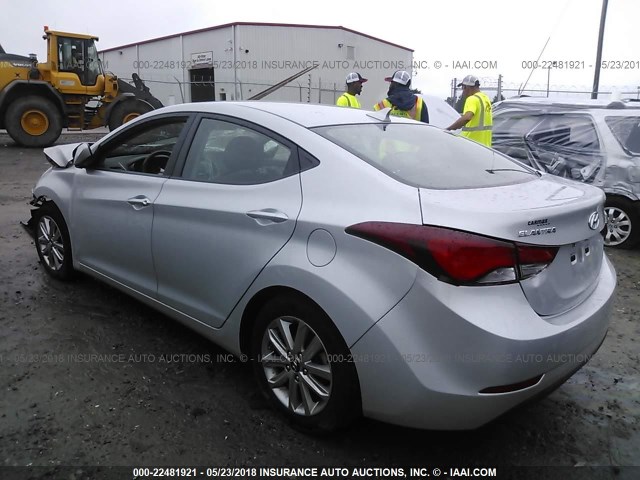 KMHDH4AE8EU064990 - 2014 HYUNDAI ELANTRA SE/SPORT/LIMITED SILVER photo 3