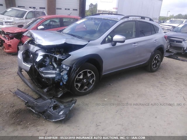 JF2GTABC4JH220345 - 2018 SUBARU CROSSTREK PREMIUM SILVER photo 2