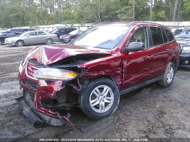 5NMSG3AB9AH384349 - 2010 HYUNDAI SANTA FE GLS RED photo 2