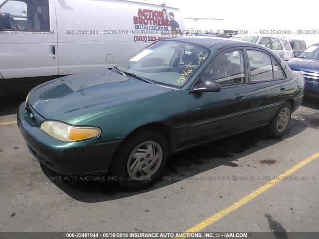 1FAFP13P3XW165929 - 1999 FORD ESCORT SE GREEN photo 2