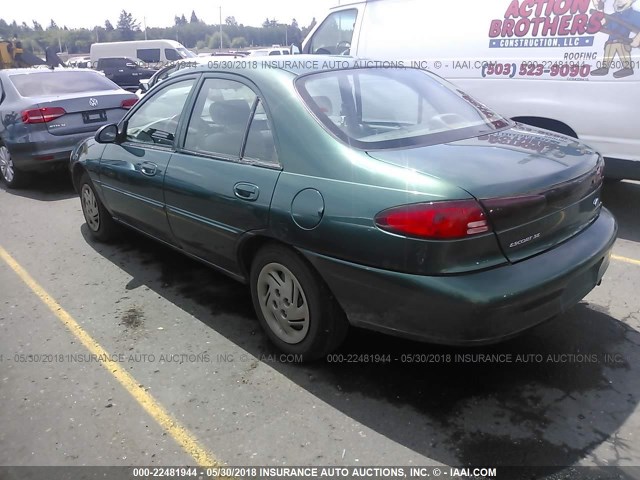 1FAFP13P3XW165929 - 1999 FORD ESCORT SE GREEN photo 3