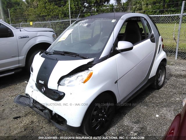 WMEEJ3BA9FK797809 - 2015 SMART FORTWO PURE/PASSION WHITE photo 2