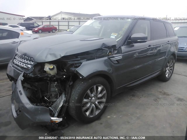 SALWR2VF2FA609272 - 2015 LAND ROVER RANGE ROVER SPORT SC GRAY photo 2