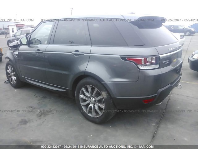 SALWR2VF2FA609272 - 2015 LAND ROVER RANGE ROVER SPORT SC GRAY photo 3