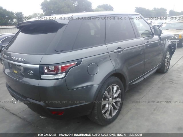 SALWR2VF2FA609272 - 2015 LAND ROVER RANGE ROVER SPORT SC GRAY photo 4