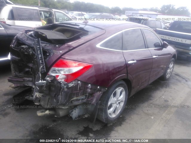 5J6TF2H56CL010343 - 2012 HONDA CROSSTOUR EXL RED photo 4