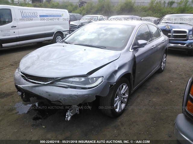 1C3CCCAB5GN157207 - 2016 CHRYSLER 200 LIMITED SILVER photo 2
