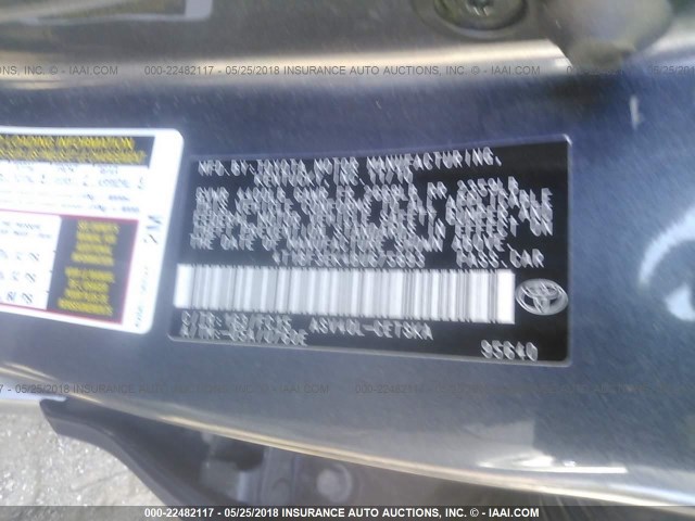 4T1BF3EK4BU675893 - 2011 TOYOTA CAMRY SE/LE/XLE 灰色 照片 9